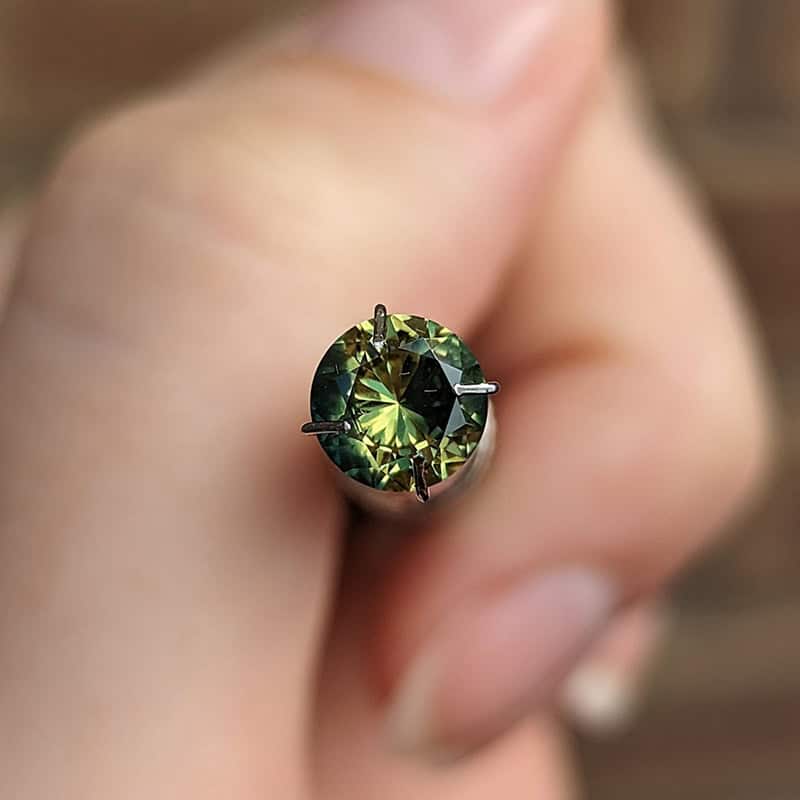 1.19ct australian round brilliant cut sapphire