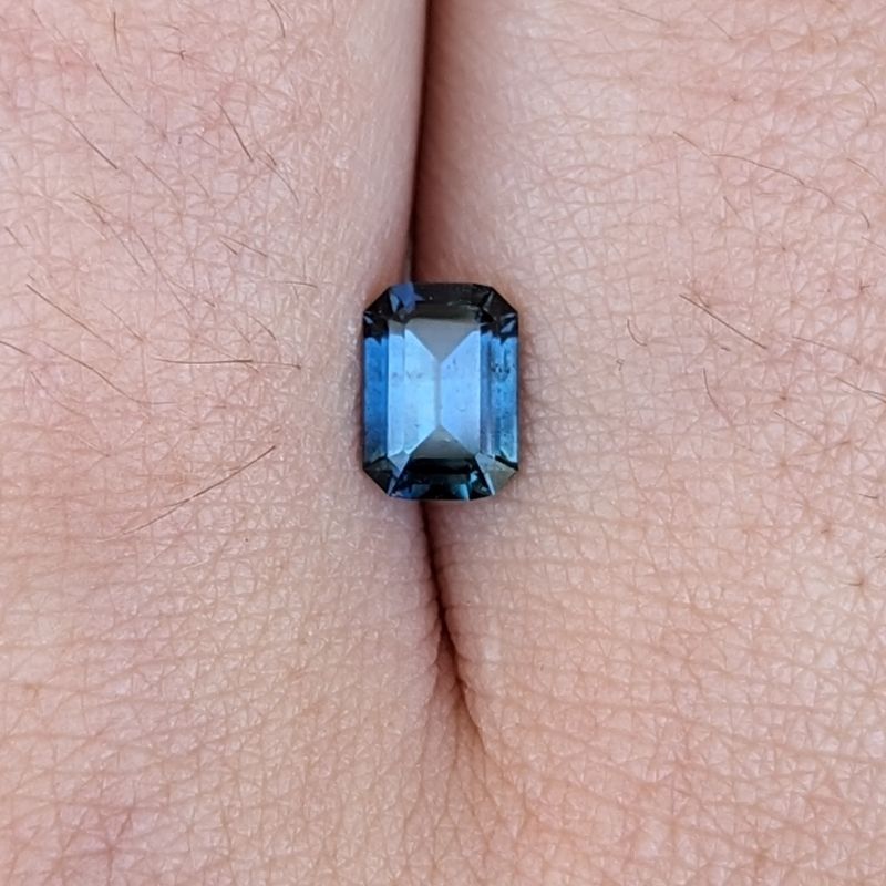 1ct blue emerald cut australian sapphire