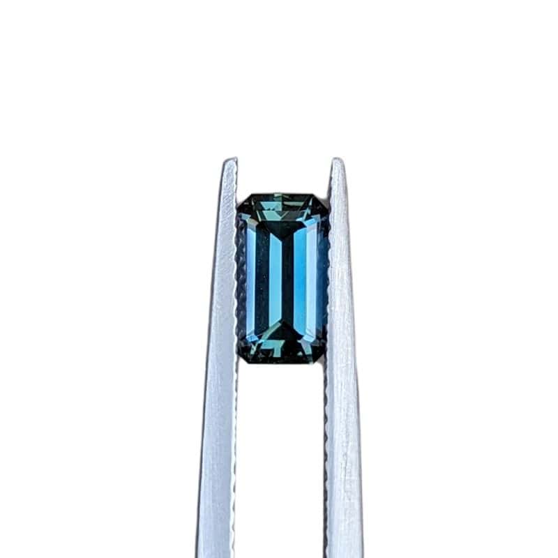 1.44ct blue emerald cut australian sapphire