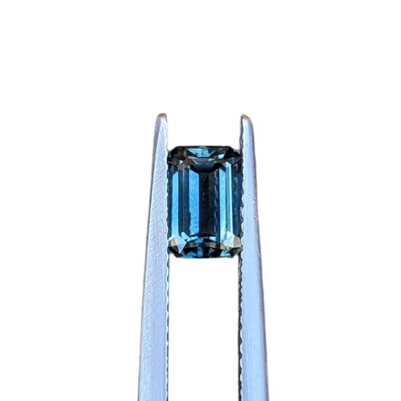 1.26ct emerald cut blue australian sapphire
