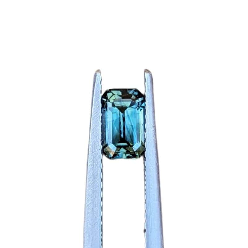 1.05ct emerald cut teal australian sapphire