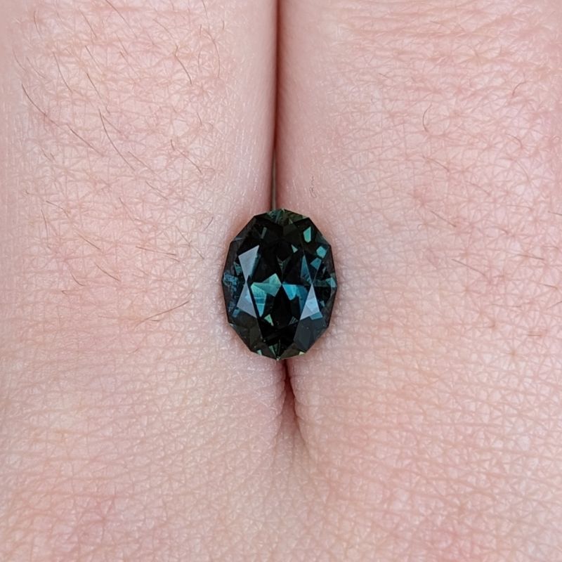 1.85ct fancy oval cut blue parti australian sapphire