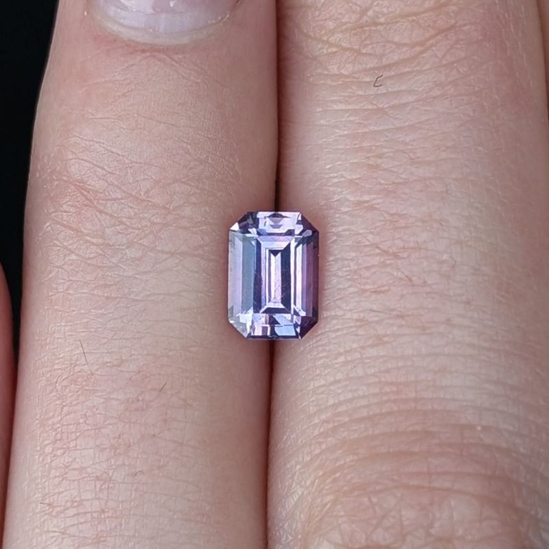 1.13ct purple pink emerald cut sri lankan sapphire