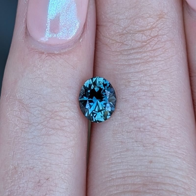 1.17ct oval brilliant cut blue parti australian sapphire