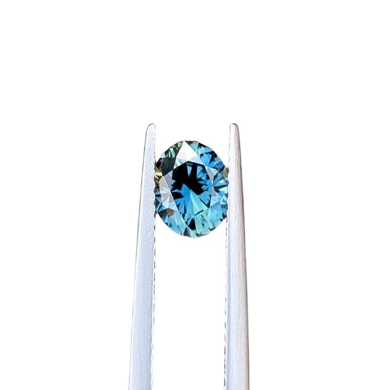 1.17ct oval brilliant cut blue parti australian sapphire