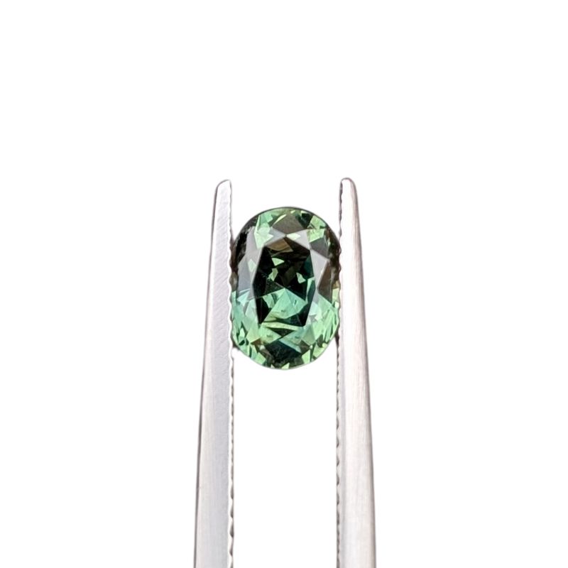 1.46ct oval cut green australian sapphire