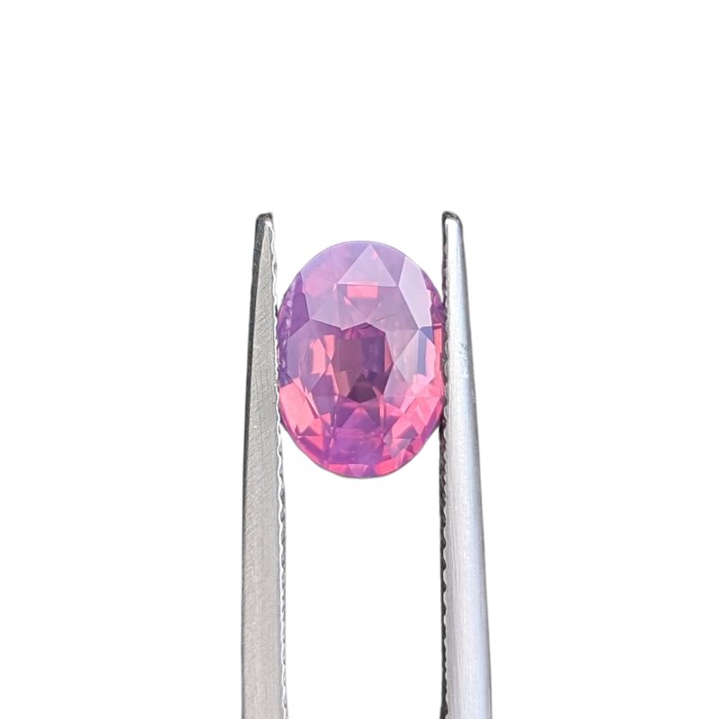 2.52ct oval cut silky purple sri lankan sapphire