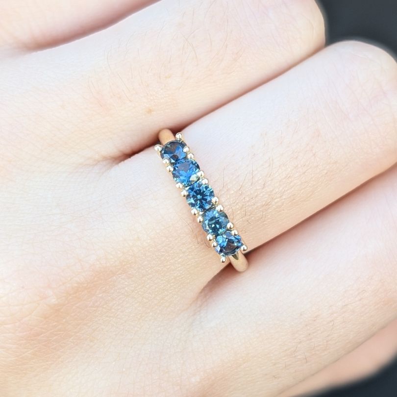antares blue green sapphire ombre ring (copy)