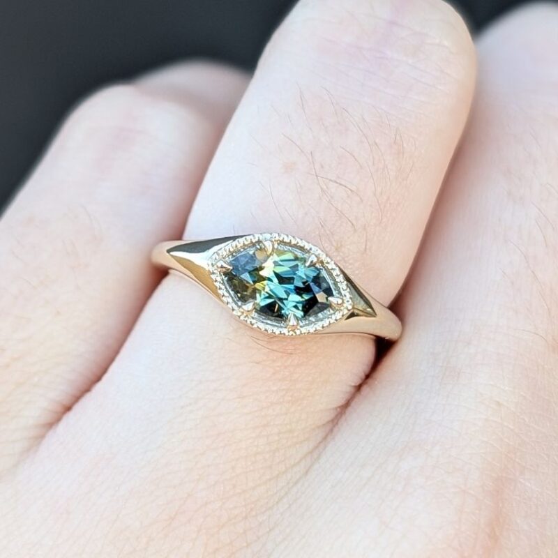 nature, babe #2 crater lake signet style ring #2