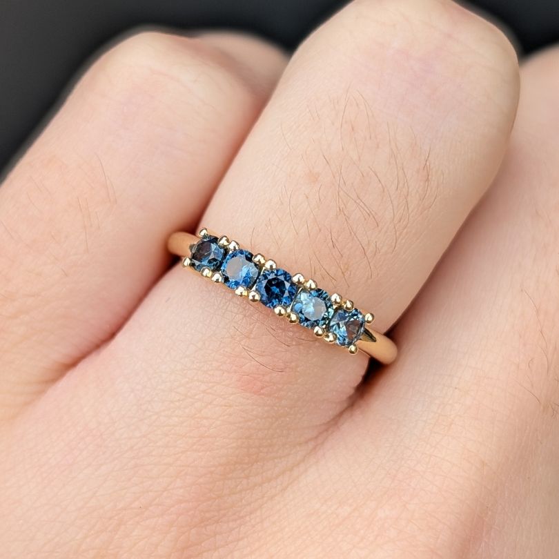 antares 3mm blue sapphire ring
